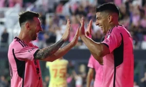 Trận đấu diễn ra giữa Inter Miami và Club America trên sân Allegiant